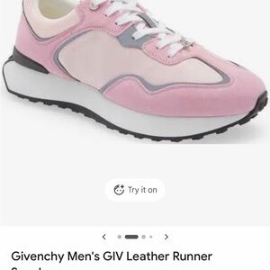 Givenchy Pink and White Leather Sneakers men’s 7.5 gently used, like new